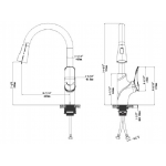 Goboss 048.32-06 3速伸拉式廚房星盆水龍頭 (槍灰色)